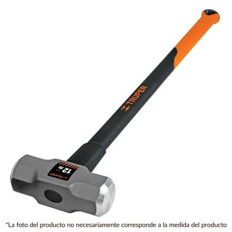 MARRO OCTAGONAL 10 LBS. CON MANGO FIBRA DE VIDRIO TRUPER (MD-10F)