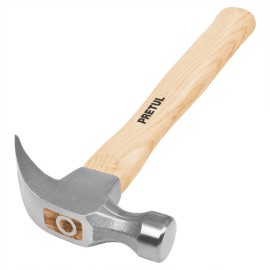 MARTILLO MANGO DE MADERA UÑA CURVA 16 OZ. PRETUL (MP-16)